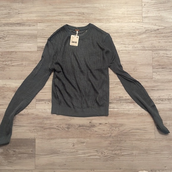 NWT Free People H20 Crew Pullover Small in jaded - Picture 6 of 7